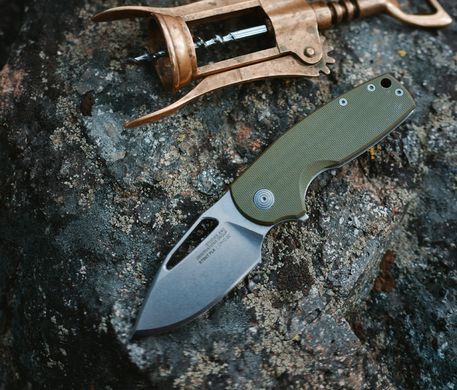 Раскладной нож SOG x Mikkel Collaboration Stout, Green/Silver