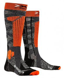 Шкарпетки X-Socks Ski Rider 4.0 G205 STONE GREY MELANGE/X-ORANGE 45-47(р)