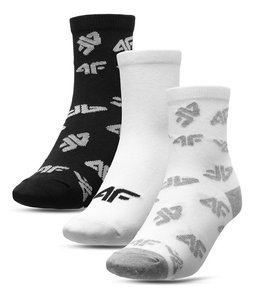 Шкарпетки 4F 3 пари колір: чорний білий сірий