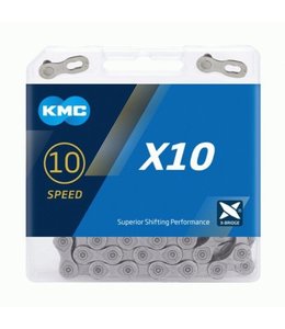 Ланцюг KMC Х10 10 швидкостей сірий 114 ланок + замок Сірий