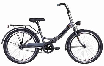 Велосипед 24" Formula SMART с фонарём 2021 (серо-черный)
