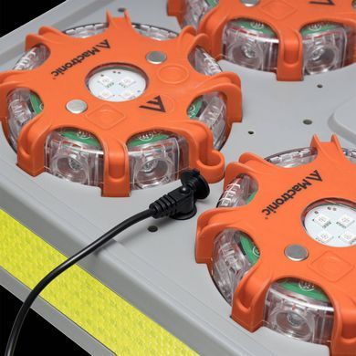 Комплект профессиональных фонарей Mactronic X-Flare (30 Lm) Red/Blue/Amber Recharg 12/220V (PSD0112)