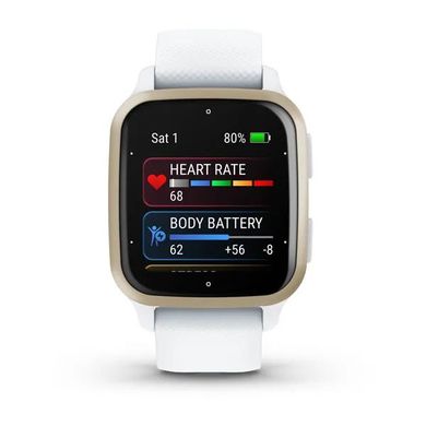 Смарт часы Garmin Venu Sq 2, White/Cream Gold, GPS