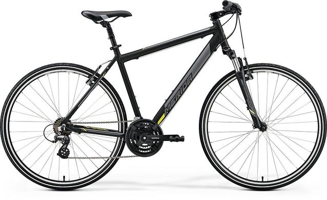 Велосипед Merida CROSSWAY 10-V MATT BLACK(YELLOW)