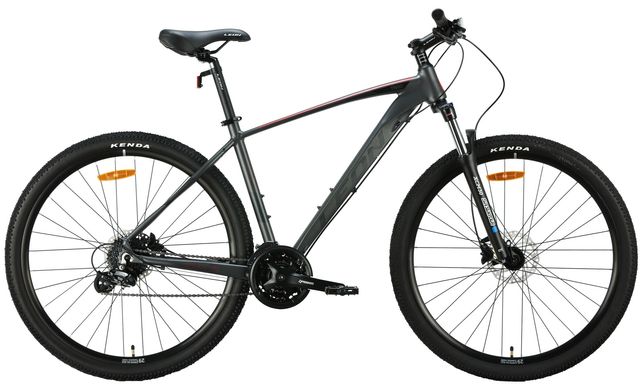 Велосипед 29" Leon TN-80 AM Hydraulic lock out HDD рама-21" графитовый с черным и красным (матовый) 2024
