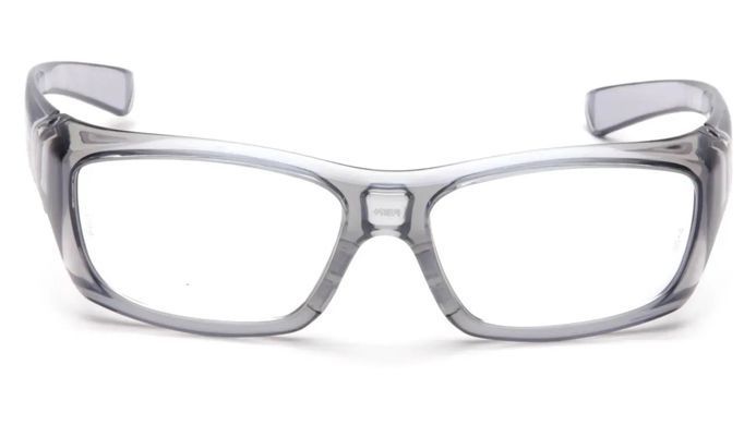 Окуляри Pyramex Emerge T-Gray (clear) RX-able, прозорі в напівпрозорій сірій оправі
