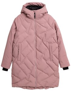 Куртка 4F пуховка подовжена тепла ніжно-рожевий