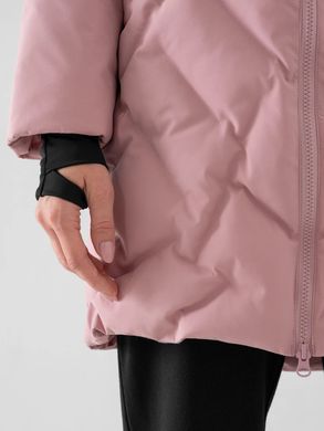 Куртка 4F пуховка удлиненная теплая нежно розовый
