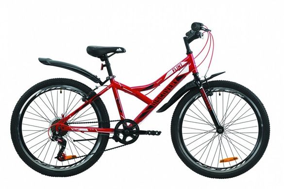 Велосипед ST 24 "Discovery FLINT Vbr з крилом Pl, 2020, червоно-чорний