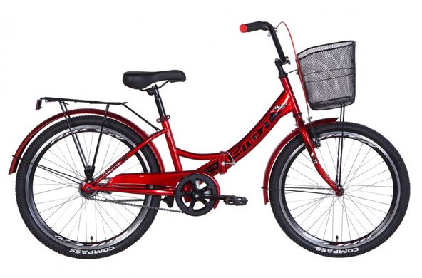 Велосипед 24" Formula SMART с корзиной 2021 (красный)