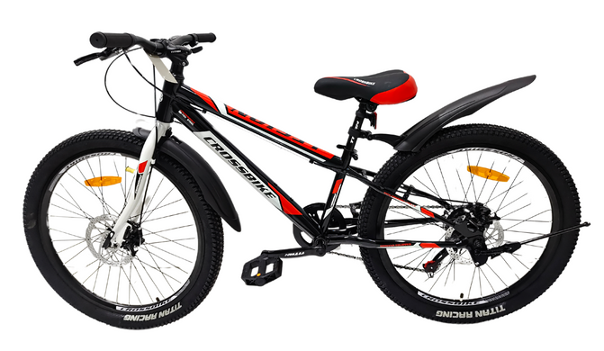 Велосипед CrossBike 24" Legion 2024 Рама-11" black-red