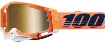 Мотоочки 100% RACECRAFT 2 Goggle [Coral], Mirror Gold Lens