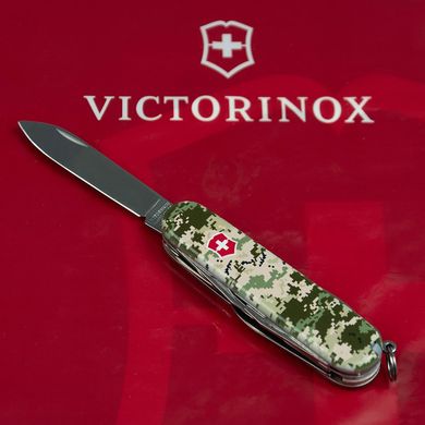 Ніж складаний Victorinox CLIMBER ARMY, Піксель з черв. лого, 1.3703.3.W3941p