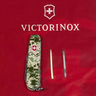 Ніж складаний Victorinox CLIMBER ARMY, Піксель з черв. лого, 1.3703.3.W3941p