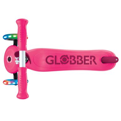 Самокат Globber GO UP SPORTY пурпурно-рожевий, до 20/50кг 1+, колеса з підсвіткою