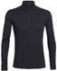 Термофутболка с длинным рукавом Icebreaker BF 200 Oasis LS Half Zip MEN black S 1 из 3