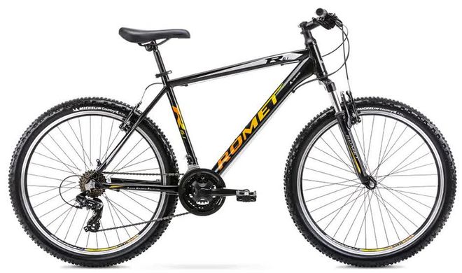 Велосипед Romet Rambler R6.1 черно-желтый 14 S 2023