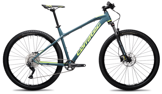Велосипед Corratec X-Vert Expert сіро-синій / чорно-синій / неон зелений - 49