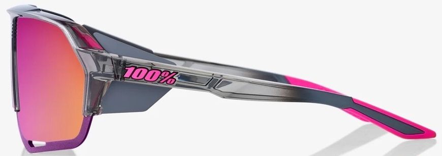Велоокуляри Ride 100% NORVIK - Translucent Grey - Purple Multilayer Mirror Lens, Mirror Lens