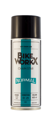 Смазка для цепи BikeWorkX Chain Star “normal” спрей 400 мл.