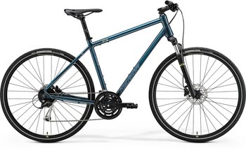 Велосипед Merida CROSSWAY 100 TEAL-BLUE(SILVER-BLUE/LIME) 2021