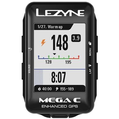 GPS Компьютер Lezyne MEGA C GPS Черный MEGA COLOR GPS, BLE, ANT+ UNIT, USB CHARGER CABLE INCLUDED. INCLUDES MOUNT FOR HANDLE BARS/STEM AND 2 SMALL ORINGS, 2 LARGE ORINGS