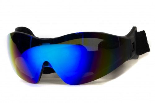 Окуляри захисні з ущільнювачем Global Vision Z-33 (G-Tech™ blue) Anti-Fog, дзеркальні сині