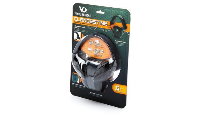 Активные наушники противошумные защитные Venture Gear Clandestine NRR 24dB (цвет графит)