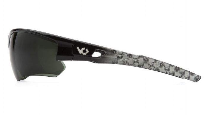 Очки защитные открытые Venture Gear Atwater (forest gray) Anti-Fog, серо-зеленые в серебристой оправе
