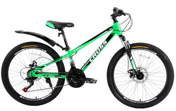 Велосипед Cross 24" Focus 2024 Рама-11" green-black
