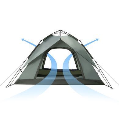 Палатка трехместная автоматическая Naturehike NH21ZP008, оливково-зеленая