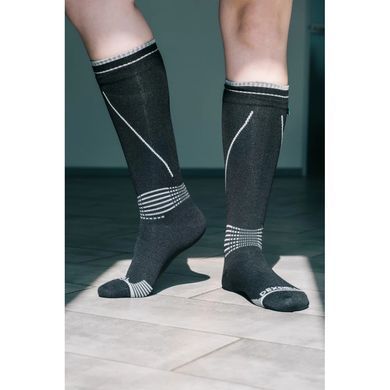 Носки водонепроницаемые Dexshell Longlite Socks 2.0, серые полоски, XL (47-49)