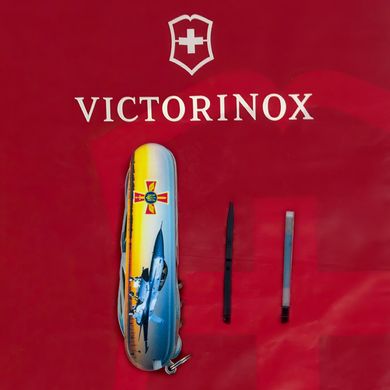 Нож складной Victorinox CLIMBER ARMY, Самолет + Эмблема ВС ВСУ, 1.3703.3.W3040p