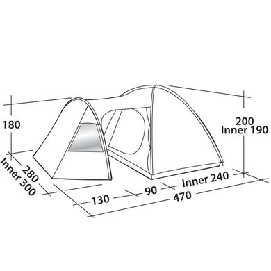 Палатка пятиместная Easy Camp Eclipse 500 Rustic Green