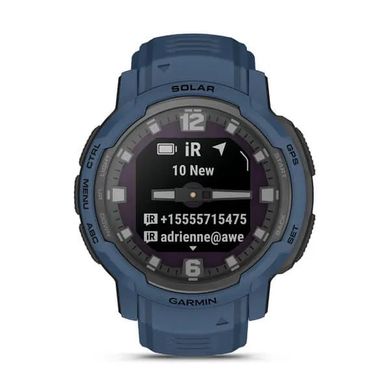 Смарт часы Garmin Instinct Crossover Solar, Tidal Blue, GPS