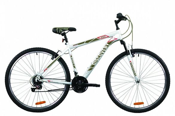 Велосипед 29" Discovery RIDER, 2020, бело-красный с серым