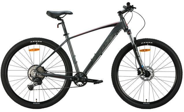 Велосипед 29" Leon TN-70 AM Hydraulic lock out HDD рама-21" графітовий з чорним та червоним (матовий) 2024