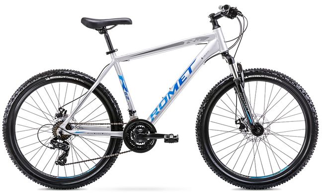 Велосипед Romet Rambler R6.2 серебряно-голубой 14 S