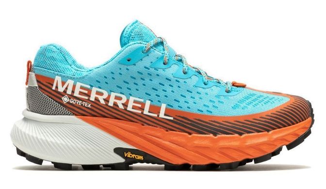 Кроссовки Merrell AGILITY PEAK 5 GTX atoll/cloud - 41 - синий/оранжевый