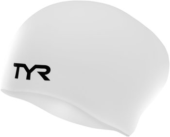 Шапочка для плавания TYR Long Hair Wrinkle Free Silicone Cap, White