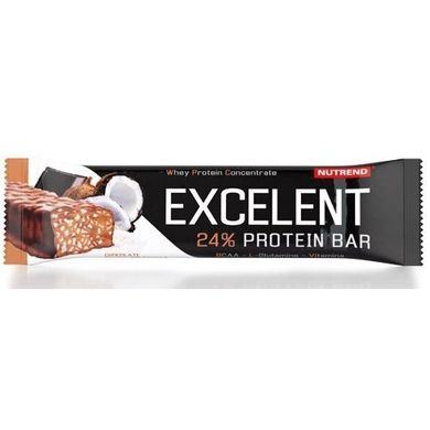 Спортивне харчування Nutrend Excelent Protein bar, 85 г, сhocolate шоколад + кокос