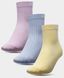 Шкарпетки 4F JUNIOR 3 пари жовтий, рожевий, блакитний, 32-35(р) 1 з 3