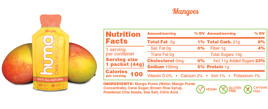 Гель енергетичний Huma Mangoes (манго)