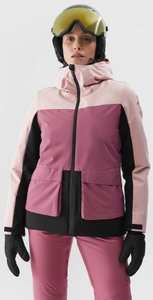 Куртка гірськолижна 4F ALASKA ніжно рожевий бордо чорний, жіноча M(р)