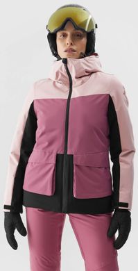 Куртка горнолыжная 4F ALASKA нежно розовый бордо черный, женская M(р)