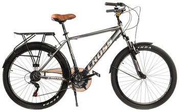 Велосипед Cross 26" Sonata 2022 , рама 19" gray-silver