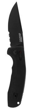 Розкладний ніж SOG SOG-TAC AU, Black, Partially Serrated