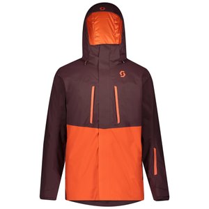 Куртка горнолыжная Scott ULTIMATE DRX red fudge/orange pumpkin - XL