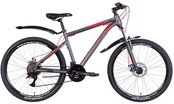 Велосипед 26" Discovery TREK AM DD 2022 (серо-красный)