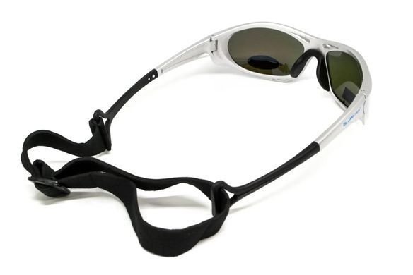 Окуляри поляризаційні BluWater Hydro Silver Polarized (G-Tech&trade; blue) Anti-Fog, дзеркальні сині в сріблястій оправі